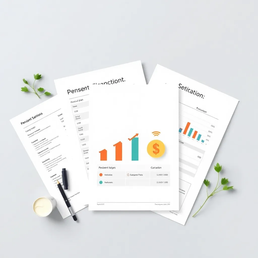 Illustratie van een pensioenplan met Nederlandse pensioenfondsdocumenten